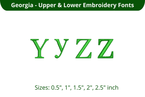 Georgia Font YZ: A Versatile Embroidery Design