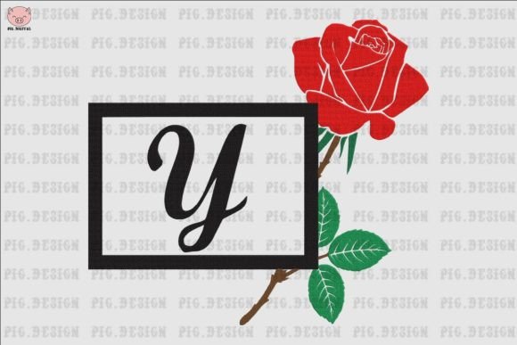 Rose Font Y: Elegant Embroidery for Gifts