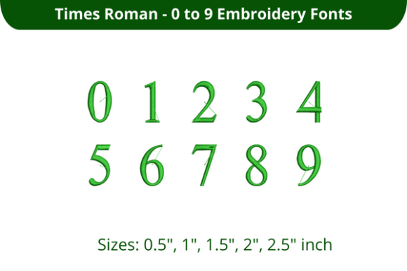 Times Roman Font 0-9: A Boutique Embroidery Review